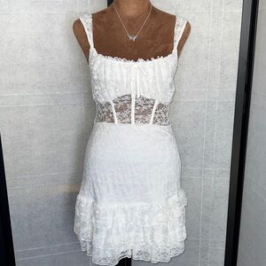 Mixed Threads Los Angeles Corset Smocked Mini Dress